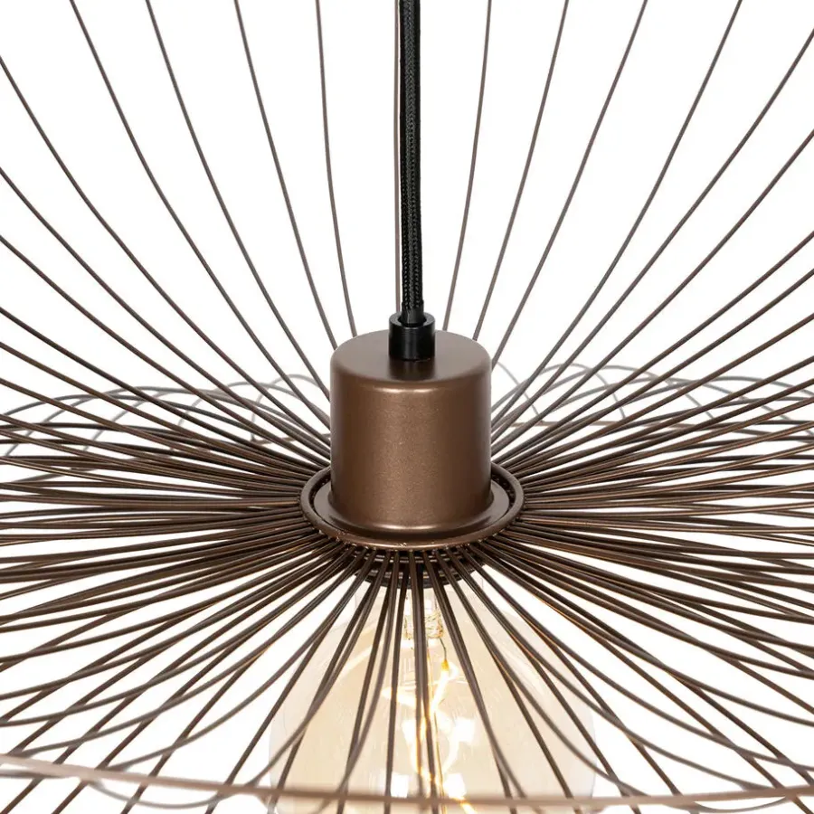 Hanglampen-QAZQA hanglampen pua bruin e27