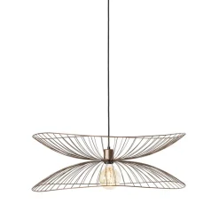 Hanglampen-QAZQA hanglampen pua bruin e27