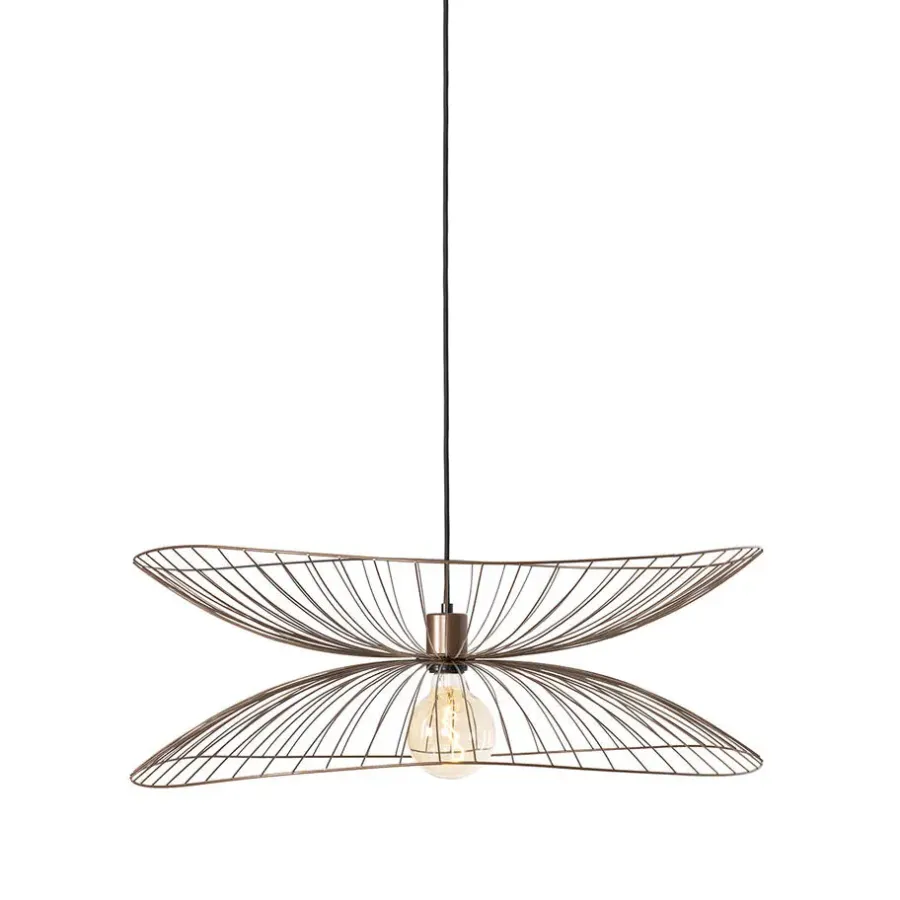 Hanglampen-QAZQA hanglampen pua bruin e27