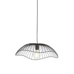 QAZQA hanglampen pua zwart e27