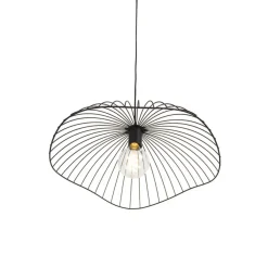QAZQA hanglampen pua zwart e27