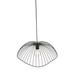 QAZQA hanglampen pua zwart e27
