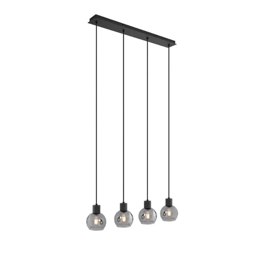 QAZQA hanglampen vidro grijs e27
