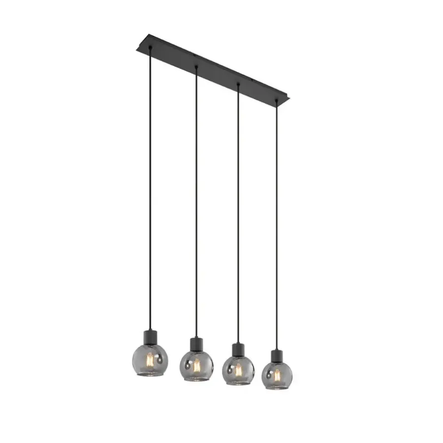 QAZQA hanglampen vidro grijs e27