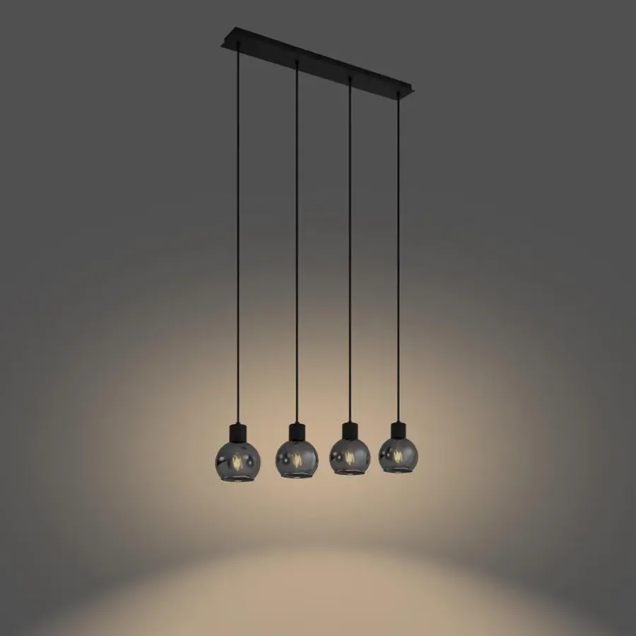 QAZQA hanglampen vidro grijs e27