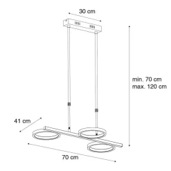 Hanglampen-QAZQA hanglampen vive goudkleurig geïntegreerde led