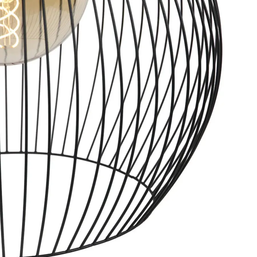 Hanglampen-QAZQA hanglampen wire zwart e27