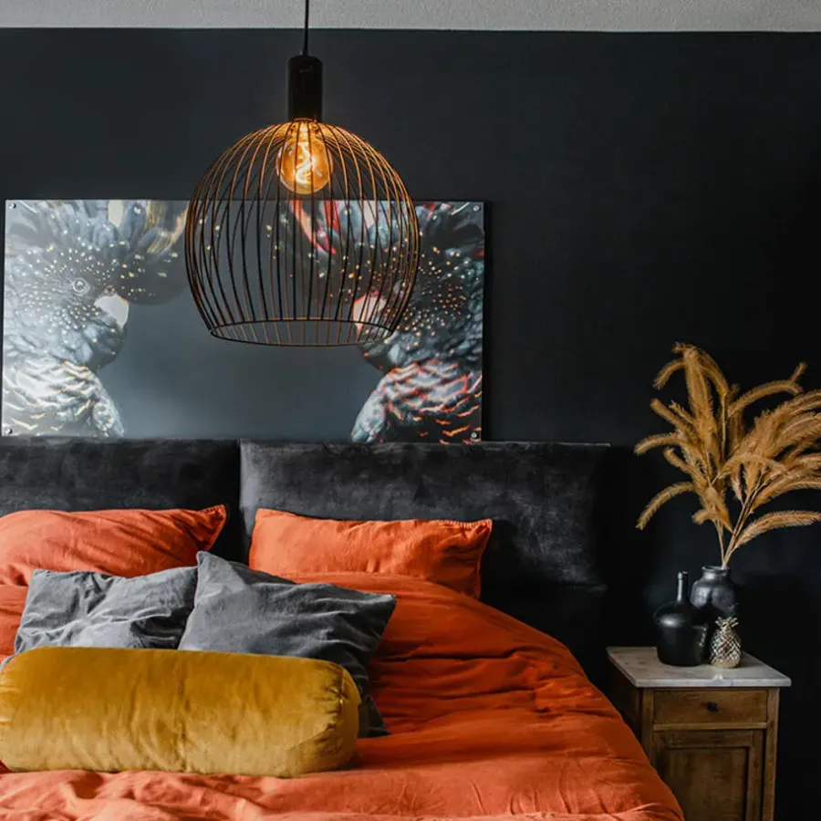 Hanglampen-QAZQA hanglampen wire zwart e27