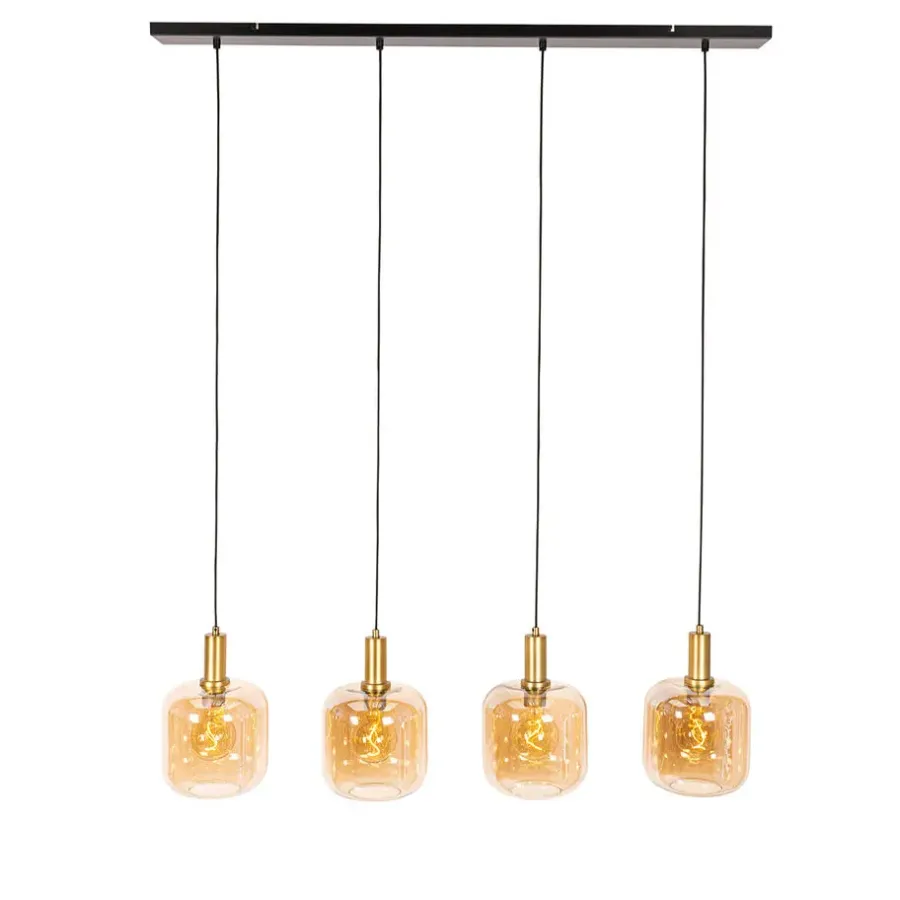 QAZQA hanglampen zuzanna oranje e27
