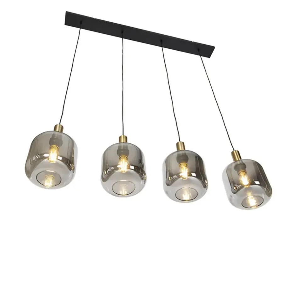 QAZQA hanglampen zuzanna grijs e27