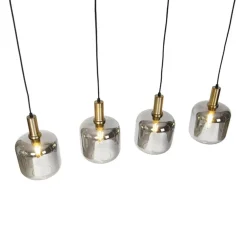 QAZQA hanglampen zuzanna grijs e27