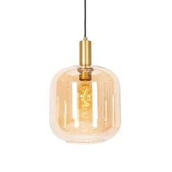 QAZQA hanglampen zuzanna oranje e27