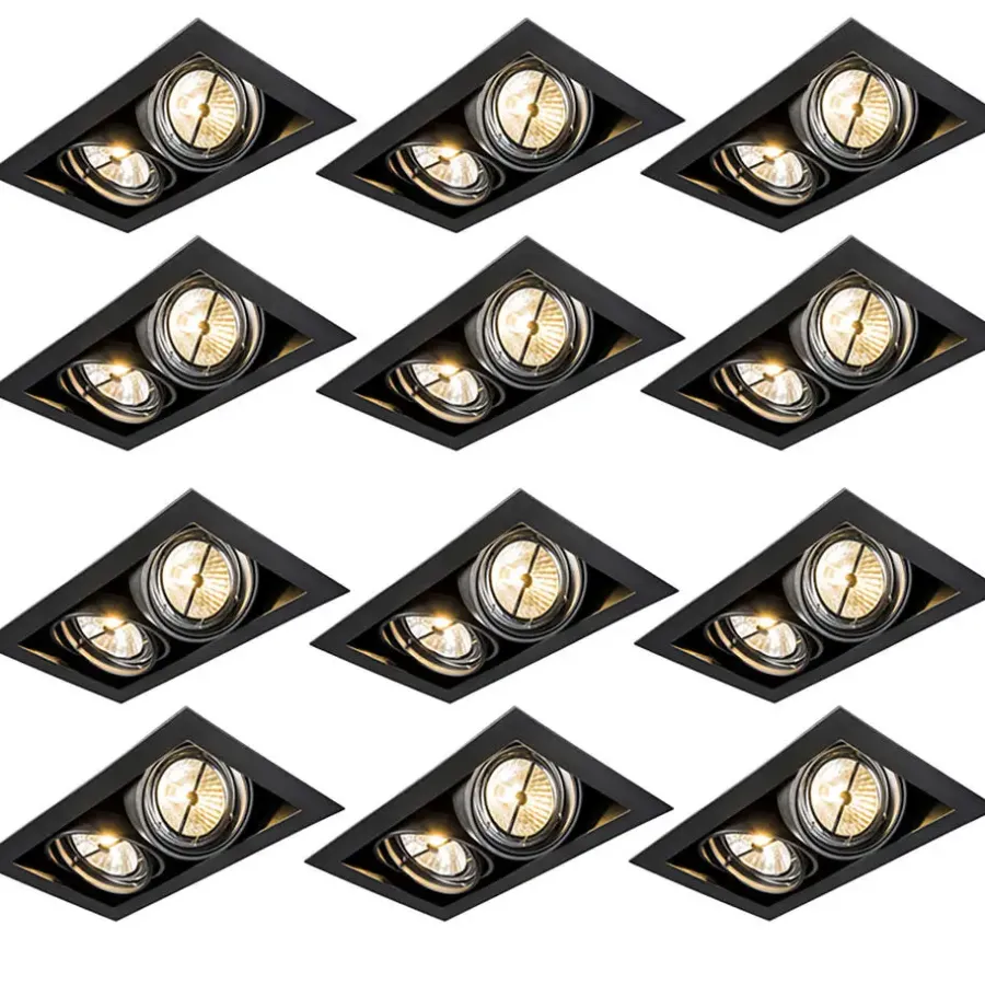 Spots-QAZQA inbouwspots oneon zwart g53