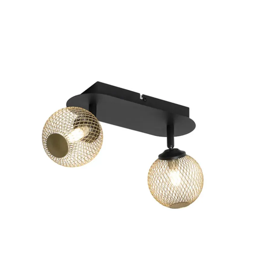 Plafondlampen-QAZQA opbouwspots athens goudkleurig g9