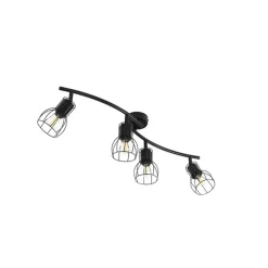 QAZQA opbouwspots botu zwart e14