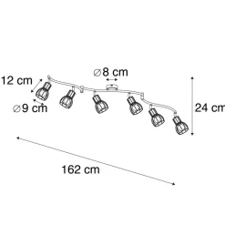 Plafondlampen-QAZQA opbouwspots botu zwart e14