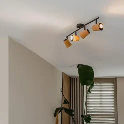 Plafondlampen-QAZQA opbouwspots corky beige gu10