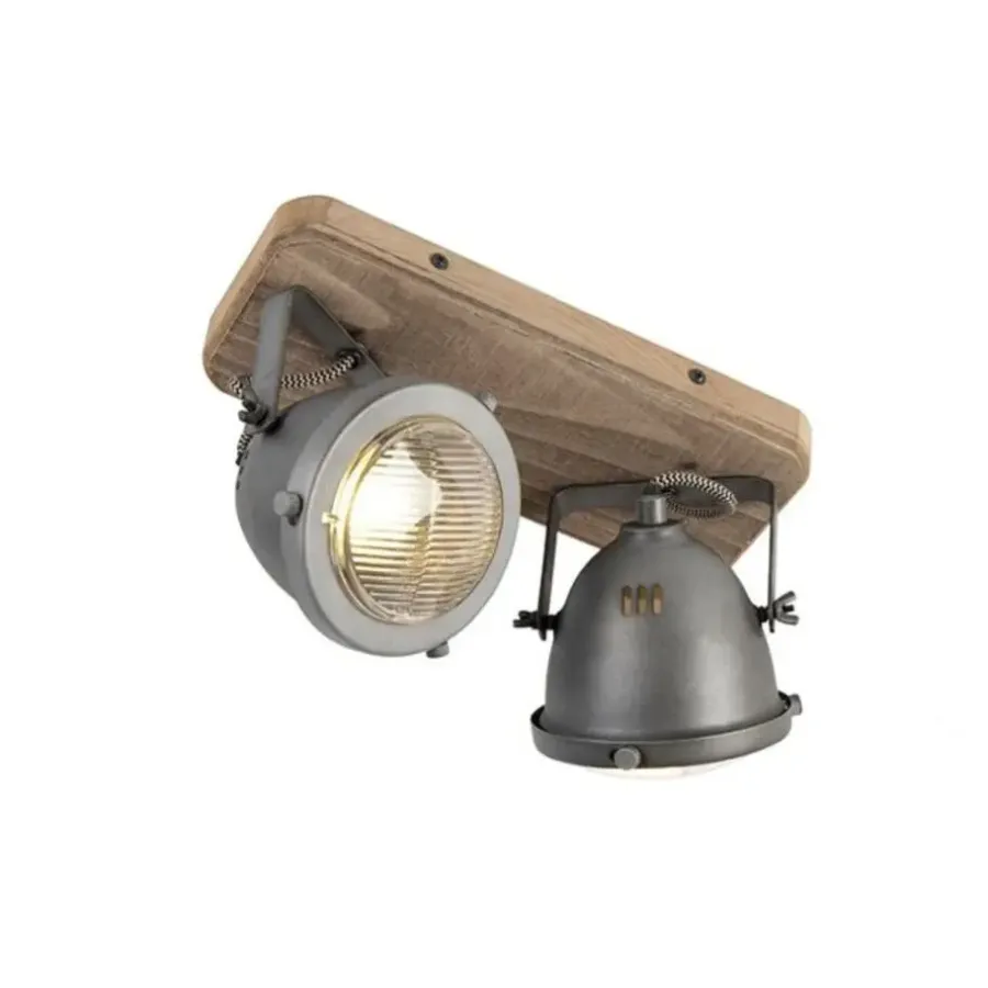 Plafondlampen-QAZQA opbouwspots emado grijs gu10