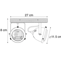 Plafondlampen-QAZQA opbouwspots emado grijs gu10