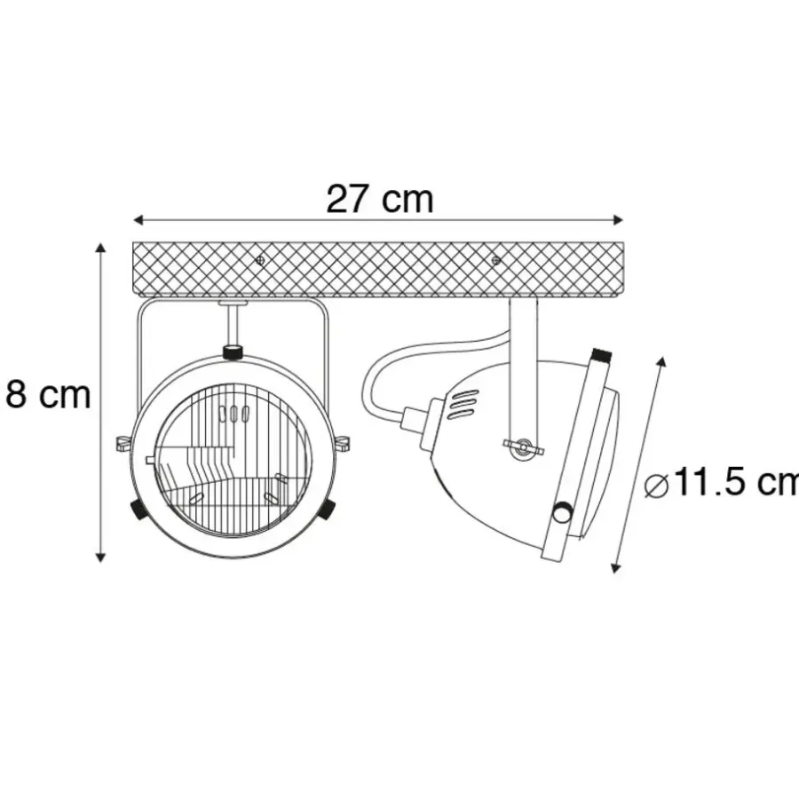 Plafondlampen-QAZQA opbouwspots emado grijs gu10