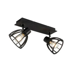 QAZQA opbouwspots fotu zwart e27