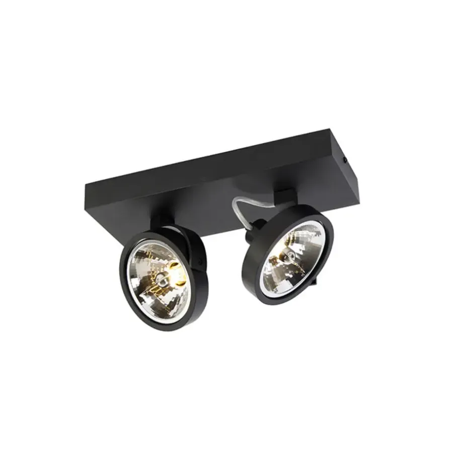 Spots-QAZQA opbouwspots go zwart g9