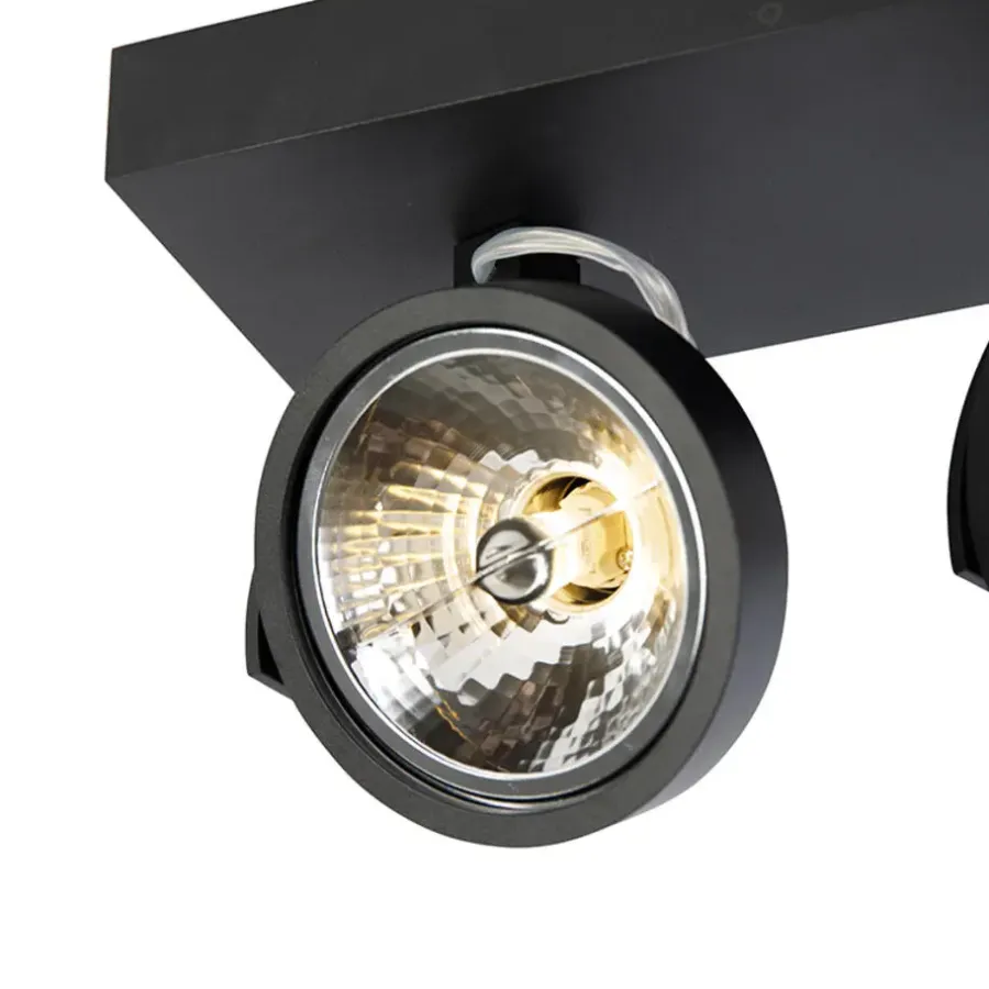 Spots-QAZQA opbouwspots go zwart g9