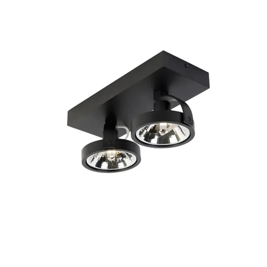 Spots-QAZQA opbouwspots go zwart g9