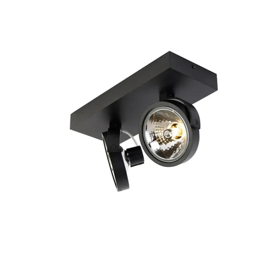 Spots-QAZQA opbouwspots go zwart g9