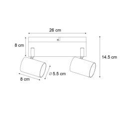 Plafondlampen-QAZQA opbouwspots jeana wit gu10