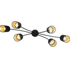 Plafondlampen-QAZQA opbouwspots lofty zwart e14
