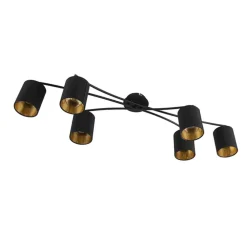 Plafondlampen-QAZQA opbouwspots lofty zwart e14