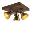Plafondlampen-QAZQA opbouwspots mangoes bruin e27