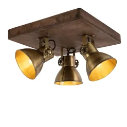 Plafondlampen-QAZQA opbouwspots mangoes bruin e27