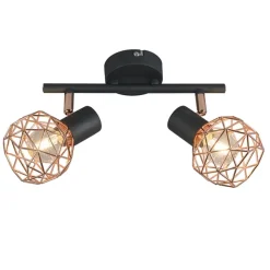 QAZQA opbouwspots mesh bruin e14