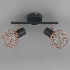 QAZQA opbouwspots mesh bruin e14