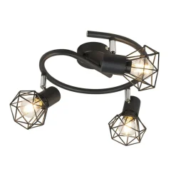 Plafondlampen-QAZQA opbouwspots mosh zwart e14