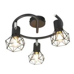 Plafondlampen-QAZQA opbouwspots mosh zwart e14