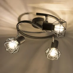Plafondlampen-QAZQA opbouwspots mosh zwart e14