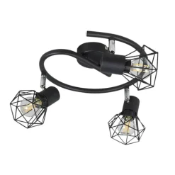 Plafondlampen-QAZQA opbouwspots mosh zwart e14