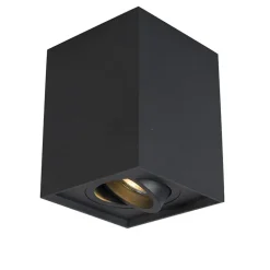 QAZQA opbouwspots quadro zwart gu10