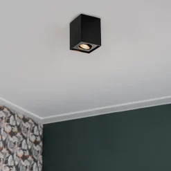 QAZQA opbouwspots quadro zwart gu10
