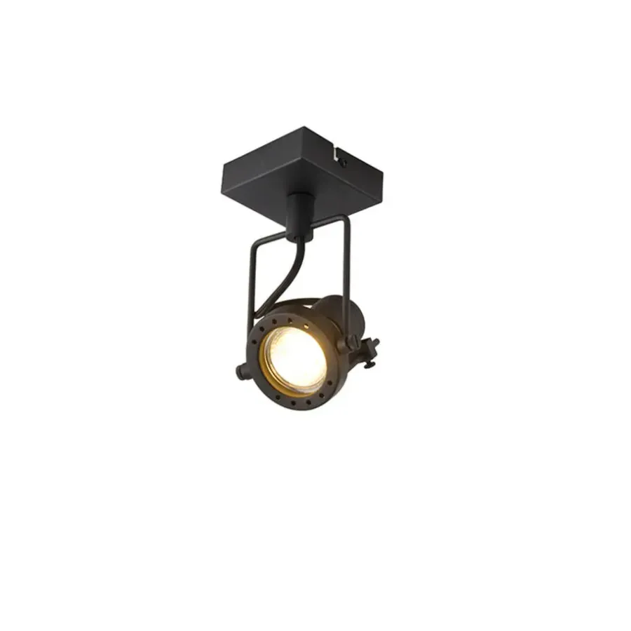 Plafondlampen-QAZQA opbouwspots suplux zwart gu10