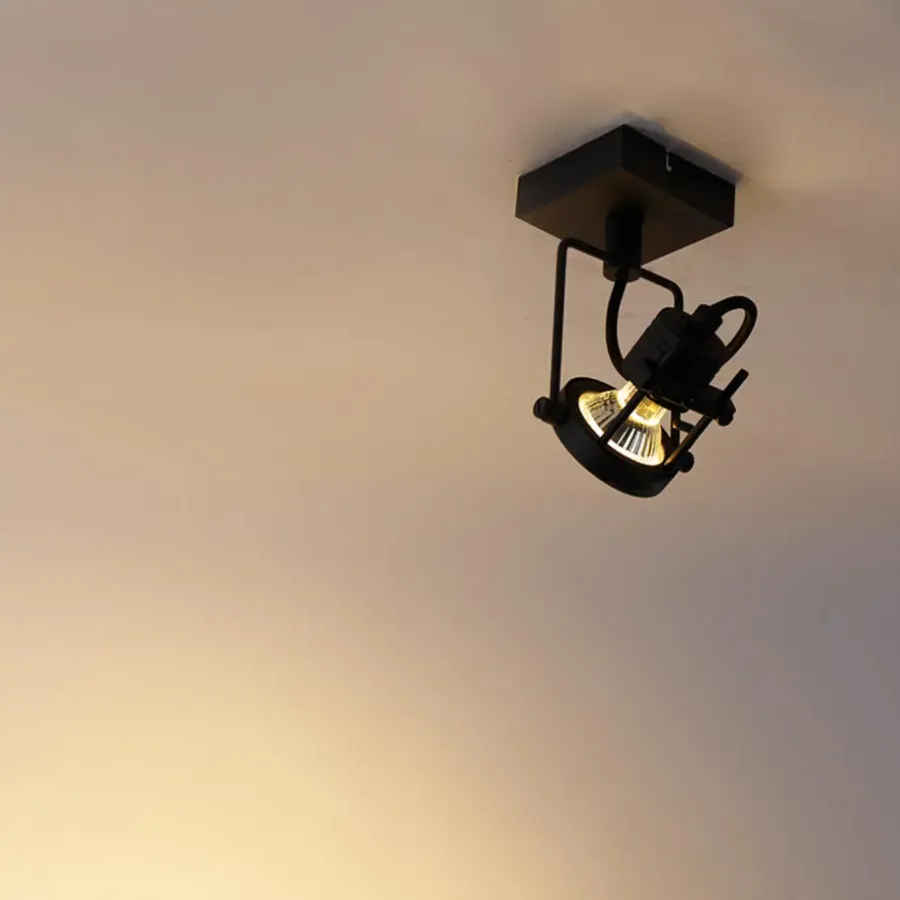 Plafondlampen-QAZQA opbouwspots suplux zwart gu10