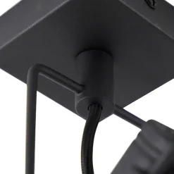 Plafondlampen-QAZQA opbouwspots suplux zwart gu10
