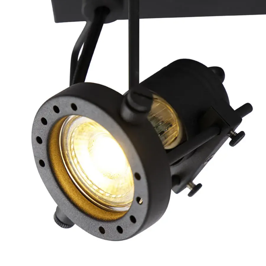 QAZQA opbouwspots suplux zwart gu10