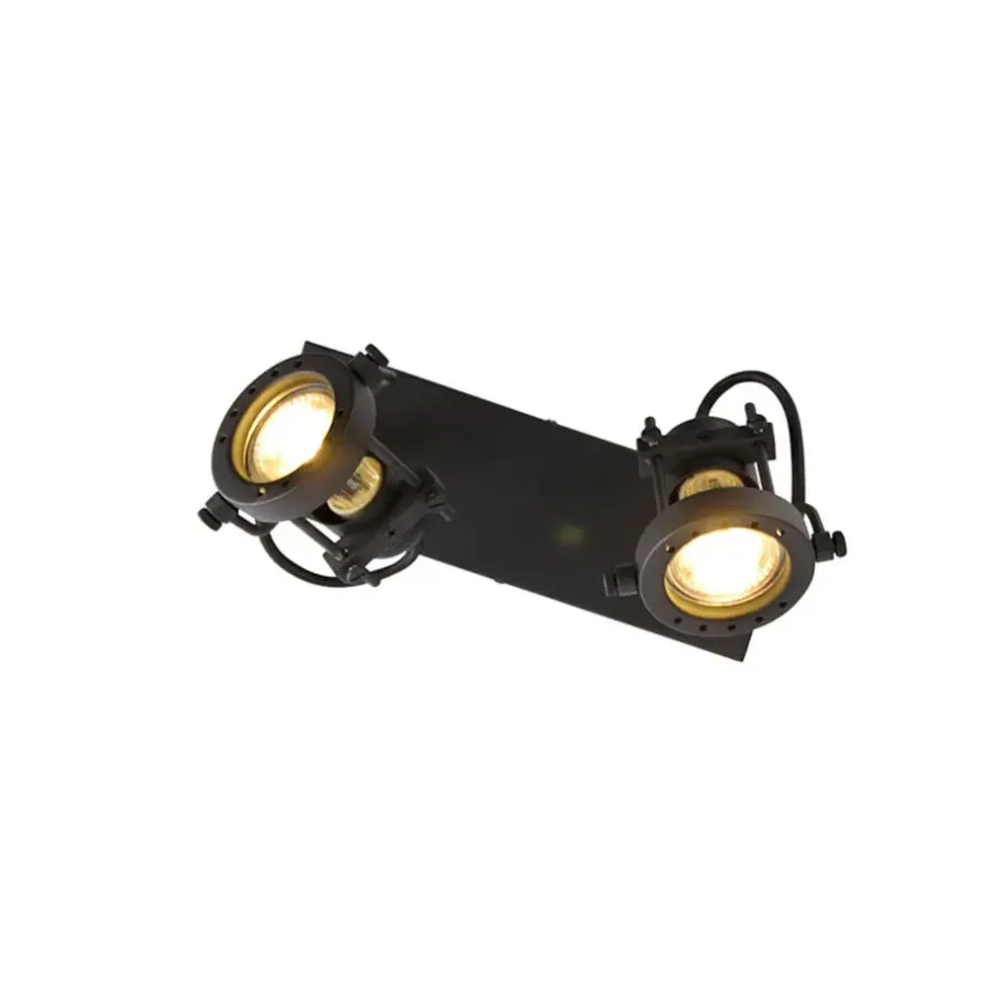 QAZQA opbouwspots suplux zwart gu10