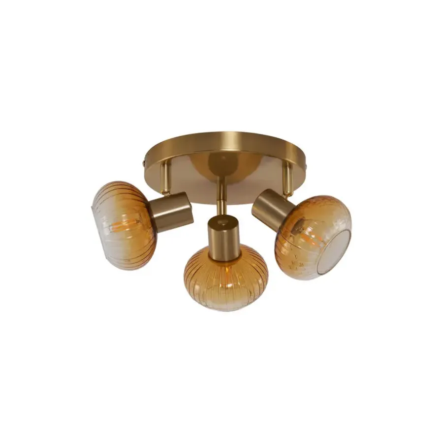 QAZQA opbouwspots teddy goudkleurig e14