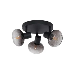 QAZQA opbouwspots teddy zwart e14