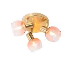 QAZQA opbouwspots vidro roze e14